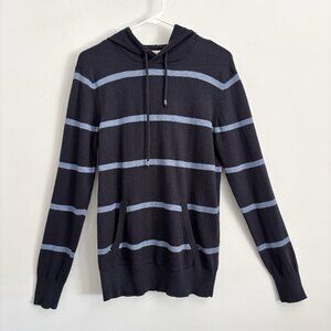 Faherty Sconset Navy Blue Striped Hoodie Sweater Cashmere Blend Men’s Size XS